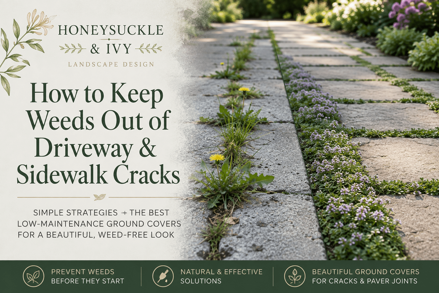 How to Keep Weeds Out of Driveway and Sidewalk Cracks (Without Constant Pulling)